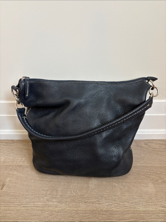 Roots Handbags - Navy Roots Leather Shoulder Bag